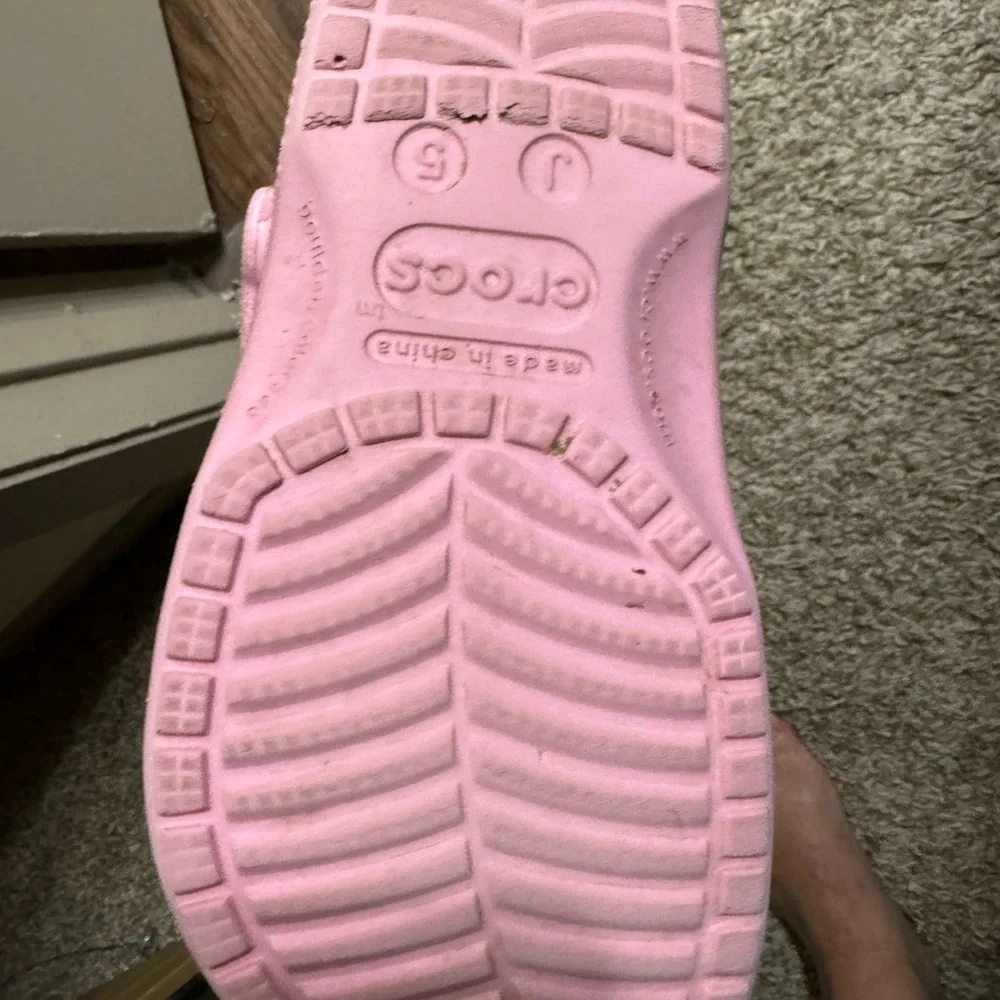 CROCS Pink Sparkle Sandals Lightweight Comfort